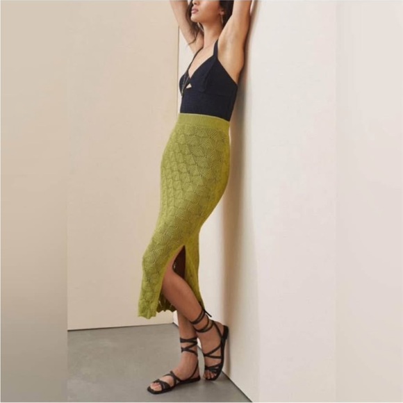 Anthropologie Dresses & Skirts - Anthropologie Chartreuse Pencil Skirt